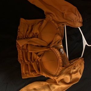 Fashion nova Rust Crop top